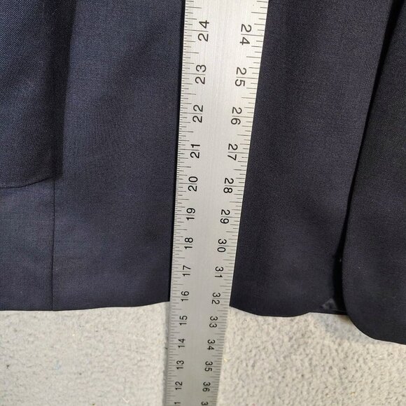 Chaps Blazer Men's 42 Long Navy 100% Wool Gold Sport Coat Suit Jacket Career NWT - Picture 10 of 16